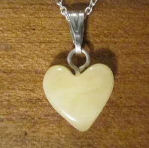 Baltic Amber heart pendant