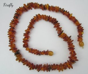 18" long Baltic Amber nugget Necklace