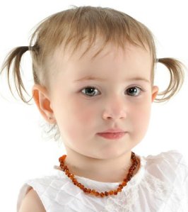Spark of Amber Firefly Round Beaded Baltic Amber Teething Necklace