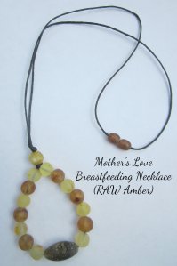 Mother's Love Raw Amber Breastfeeding necklace