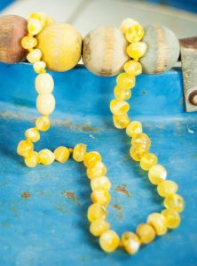 Baltic Amber Round Beaded Teething necklace the Autumn from Spark of Amber