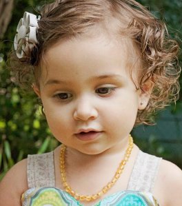 Sunny Days Raw Baltic Amber Light Amber Teething Necklace from Spark of Amber