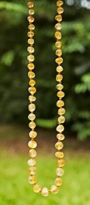 Sunny Days Raw Baltic Amber Light Amber Teething Necklace from Spark of Amber